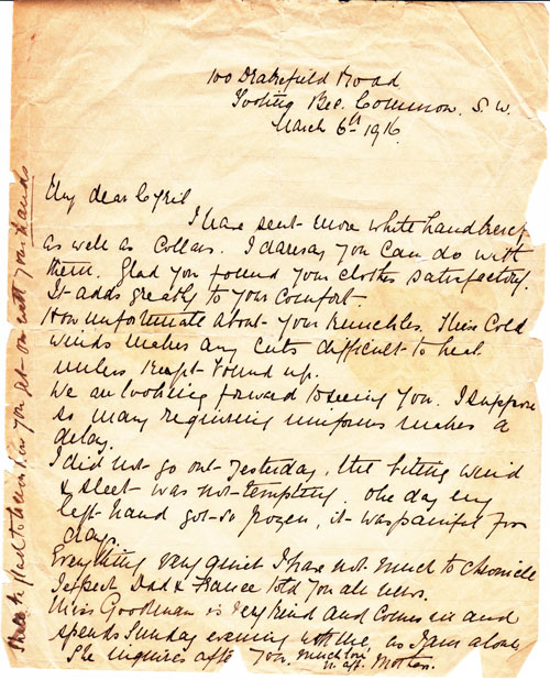 Letter from Mum 1916WEB