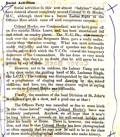 IOAC Gazette Report for CG Hooke on leaving India 0002