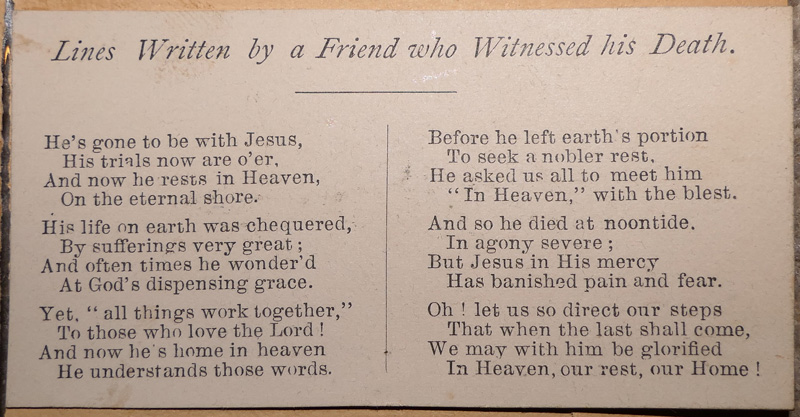 Lines written by a friend who witnessed his death William Hooke