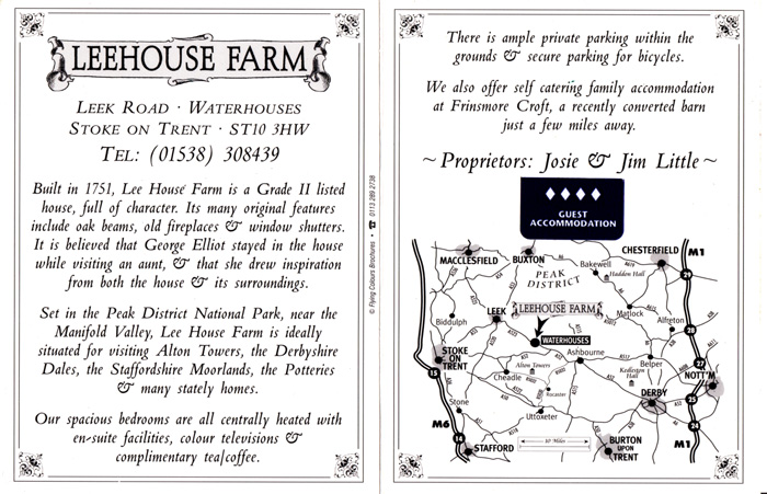 Lee House Farm Blurb Postcard WEB