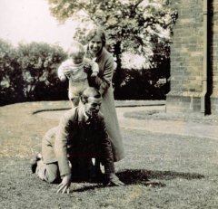 June 1933: Mildred & Cyril with nephew, Ralph Herbert, Bradford.